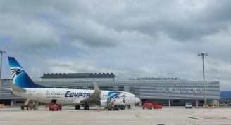 Despega el primer vuelo directo del Aeropuerto de Pamplona-Noáin a Egipto